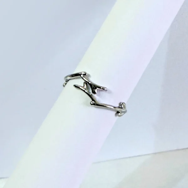 Silver Antlers Ring - Image 2