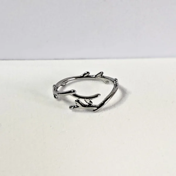 Silver Antlers Ring