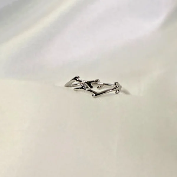 Silver Antlers Ring - Image 4