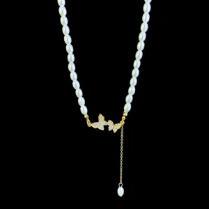 Pearl Butterfly Necklace