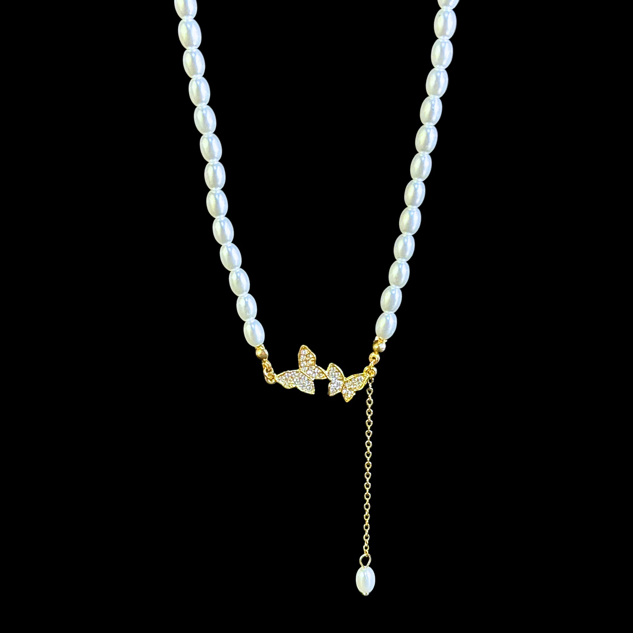 Pearl Butterfly Necklace