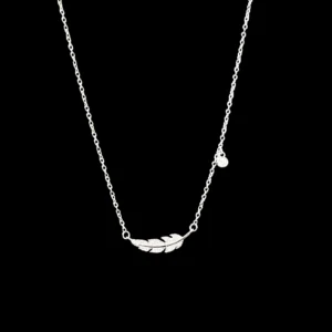Feather Silver Necklace