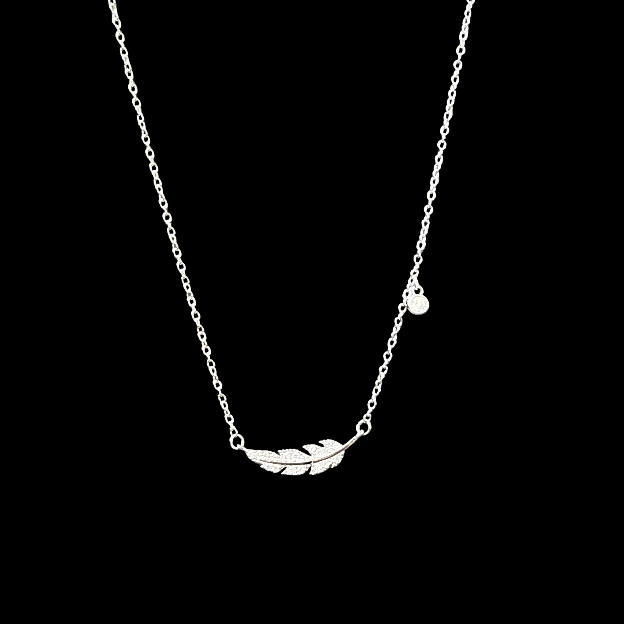 Feather Silver Necklace 3