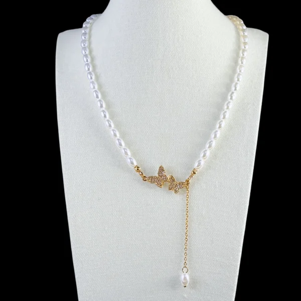 Pearl Butterfly Necklace - Image 2